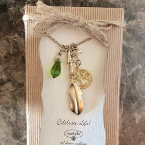 Mud Pie Tree of Life 32” charm necklace